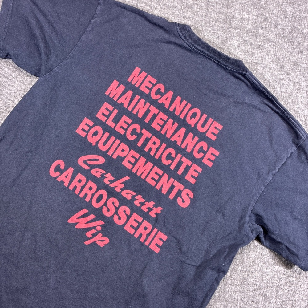 Carhartt WIP Mechanics T-Shirt Mens Large Black Red Graphic
